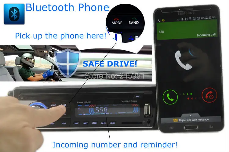 Новинка 2015 12 В автомобильный стерео fm радио MP3 аудио плеер встроенный Bluetooth