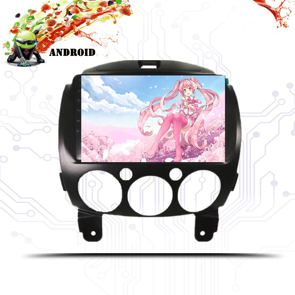 1024*600 Android 10 0 автомобильный dvd-плеер для Mazda 2 Mazda2 2007 2008 2009 2010 2011 2012 2013 24 Поддержка SWC