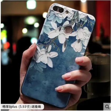 Huawei Honor 7X Case 3D painted Emboss soft silicone TPU phone case For Protect the | Мобильные телефоны и аксессуары
