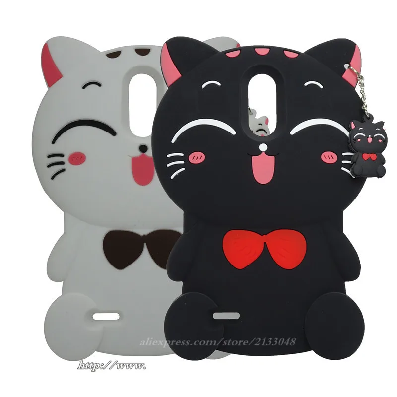 Для LG Stylus 3 Чехол Stylo 3D с изображением из мультфильма Lucky Cat резиновый силиконовый