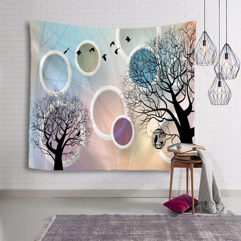 

Tapestry Wall Hanging Bed Spread Beach Tower Table Cloth home Decoration Tree Design Rectangle 150cmx130cm