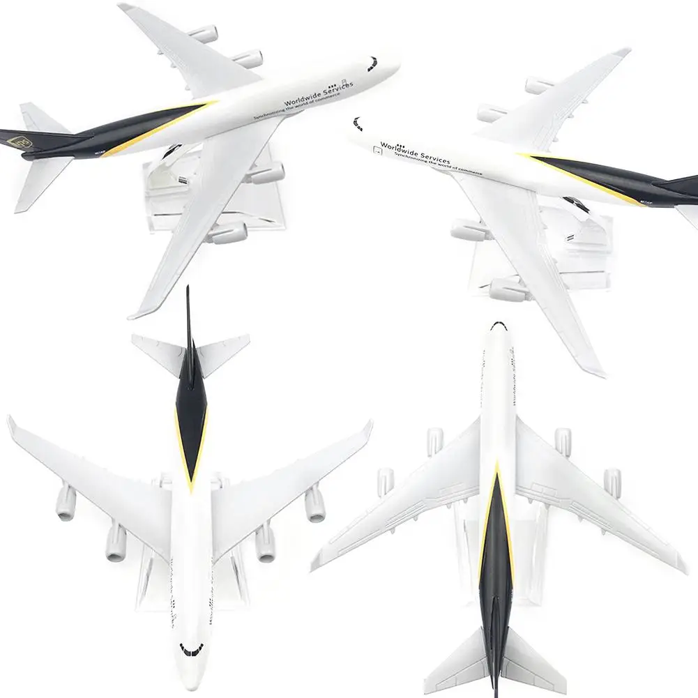 1:400 High Simulation Mini UPS Boeing 747 Aircraft Metal Die Casting Model Series Children's Toys Kids Gift With Base |
