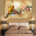 Абстрактная художественная краска, попугай, птица, масляная краска, постер на холсте и печать, Современная Настенная картина для гостиной, Декор