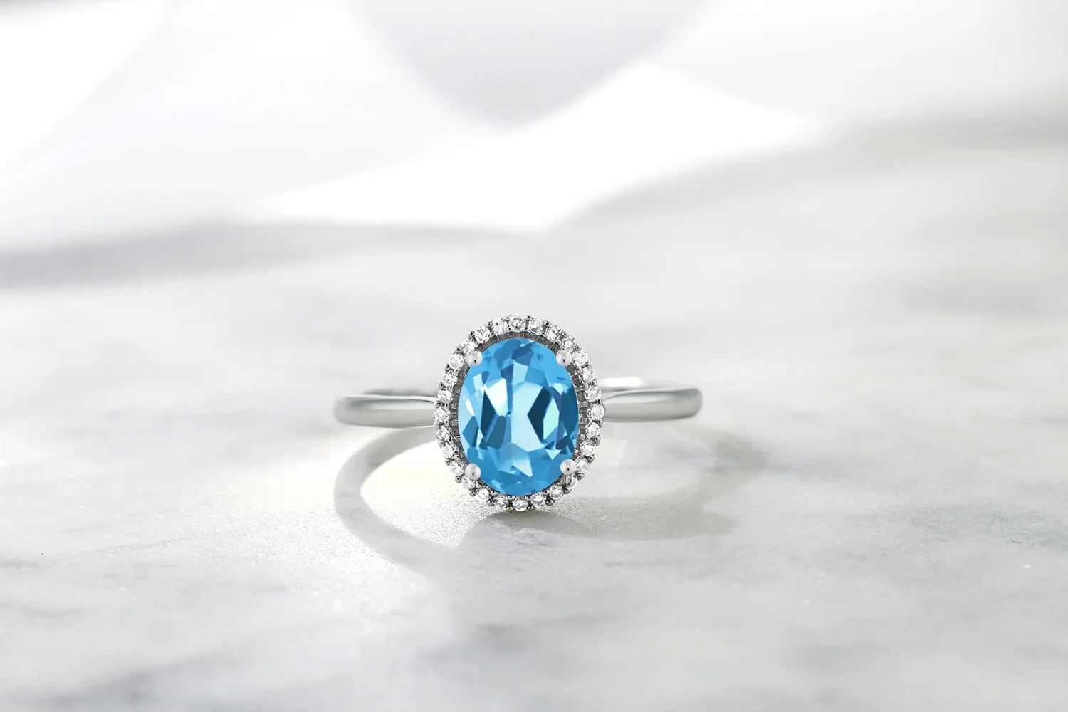 10K из белого золота с бриллиантами обручальное кольцо камнем набор 1 40 Ct Овальный
