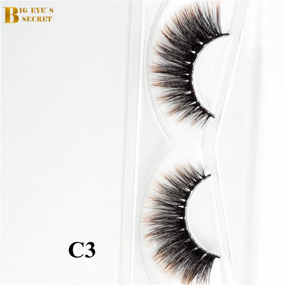 

Beautiful and Tasteful design 3D colorful faux mink lashes Luxury soft 3d silk lashes with private label eyelashes false eyelash