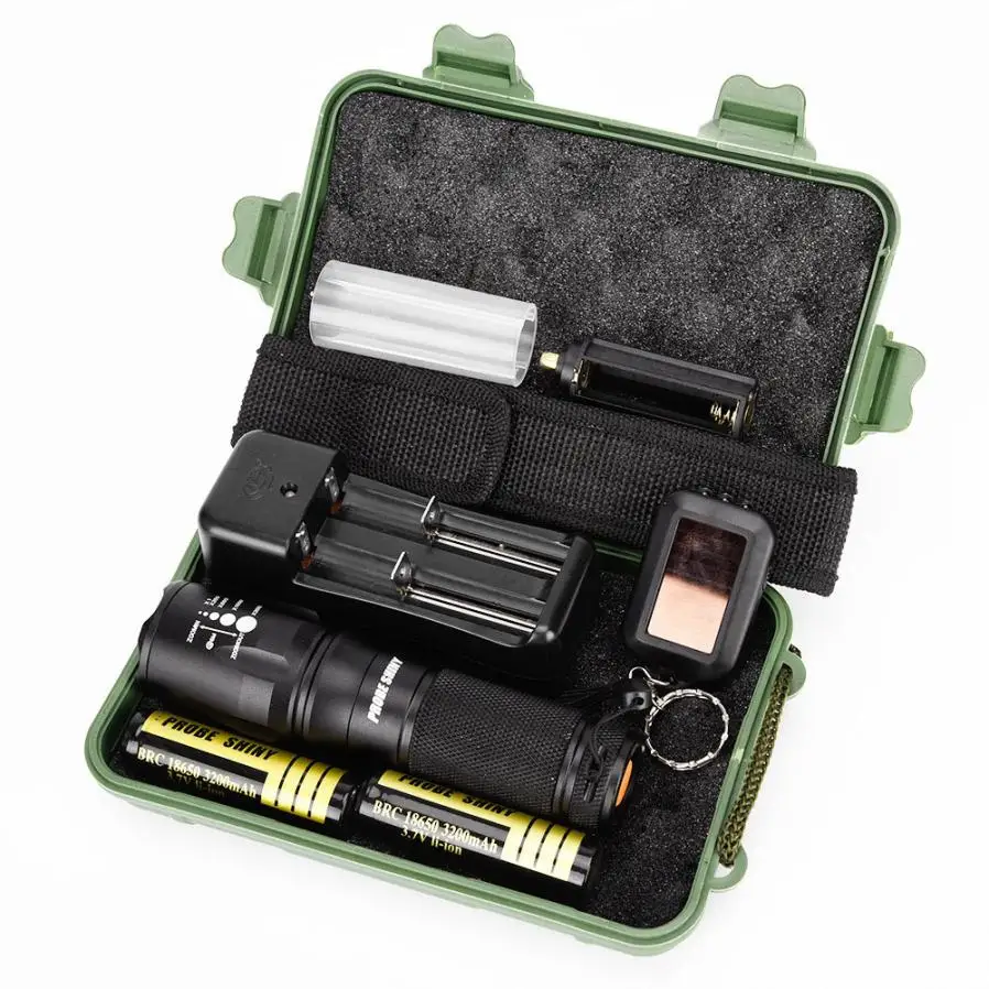 Высококачественный жесткий яркий светодиодный фонарик XM L T6 черного цвета G700 X800