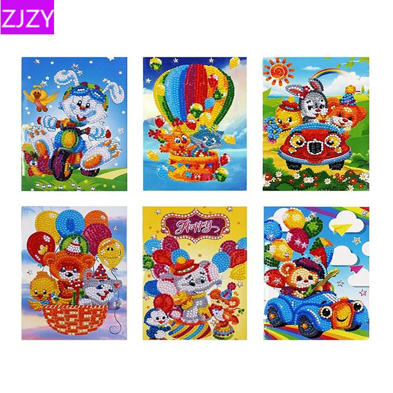 

6 шт., поздравительные открытки для детей