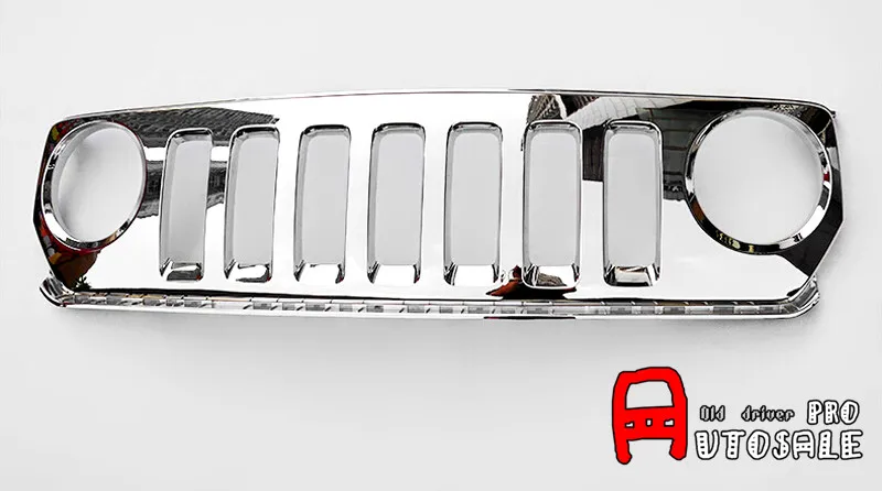 Для Jeep Патриот 2011 2012 2013 2014 2015 ABS Хром Передняя Центральная решетка гриль рамка