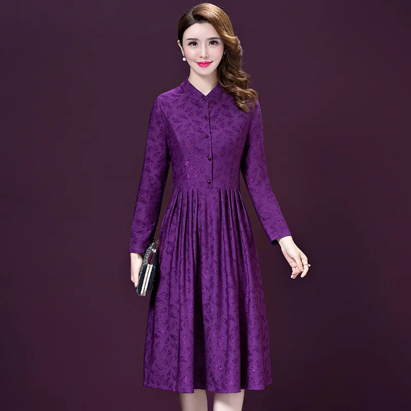 

Factory direct 2019 autumn new slim fashion temperament ladies cover belly Western long-sleeved dress female High-end temperamen