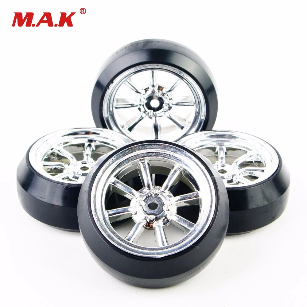 

4Pcs/Set Tires Wheel Rim For HPI HSP Racing RC 1:10 Drift Car 12mm Hex 6mm Offset Car Model Accessory 10811- 20002