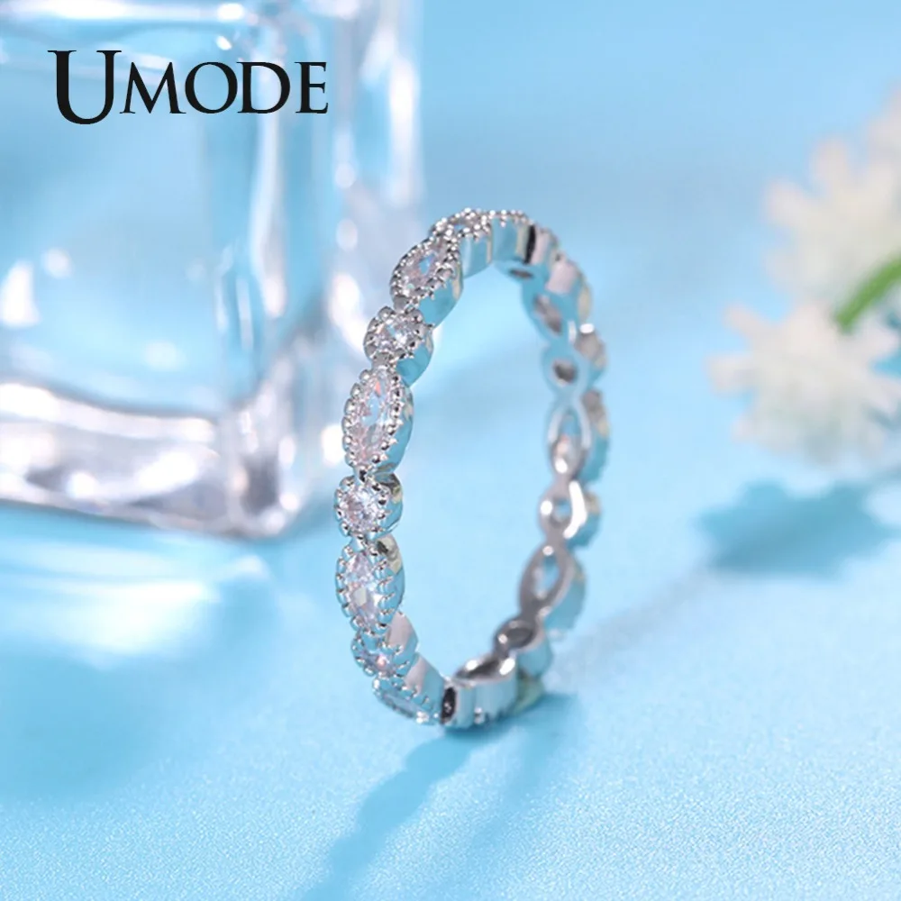 UMODE обручальные кольца для женщин ранние обещания женское розовое золото цвет