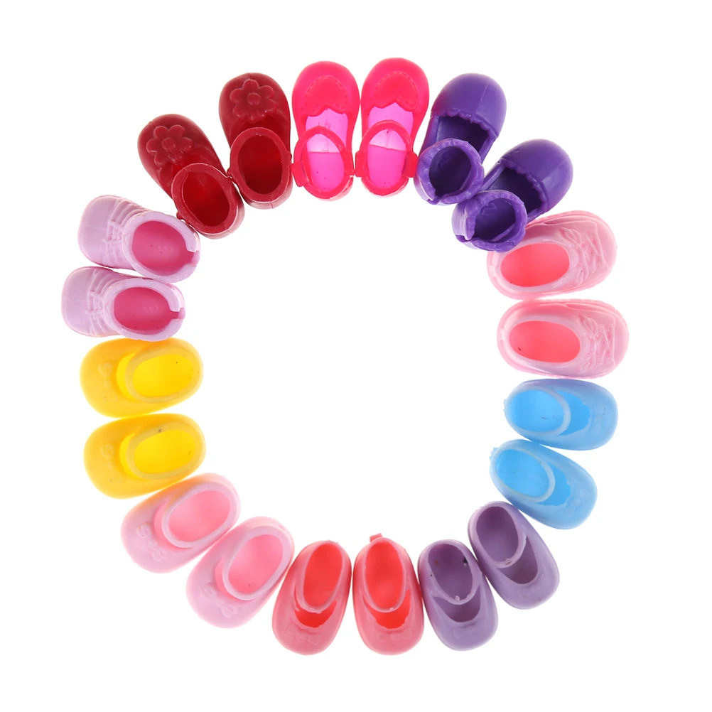 

5 Pairs Assorted Fashion Colorful Shoes For Babi Doll Accessories Clothes Dress Prop Dolls Outfit Dress