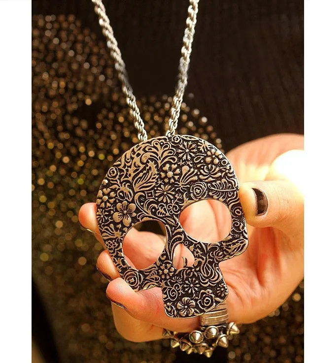 Ожерелье женское с подвеской в виде головы черепа|necklace apple|necklace findingnecklace ruby |