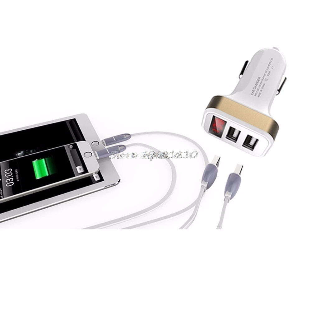 2.1A двойной USB порт Цифровой светодиодный дисплей напряжения тока Автомобильное