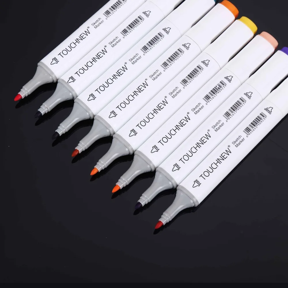 Touchnew Marker 168 цветов/набор алкогольных масляных чернил набор маркеров для живописи лучший для манги двуглавый художественный эскиз маркеры
