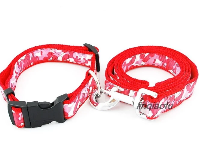 Поводок для собак домашних животных 2 5 см с камуфляжным принтом и кружевным