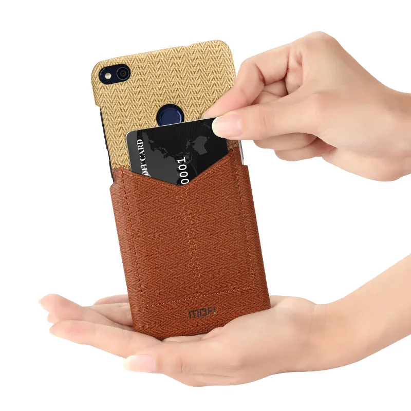 Huawei honor 8 lite case wallet 5.2&quot MOFi P8 Lite 2017 cover hard back card capas original phone | Мобильные телефоны и