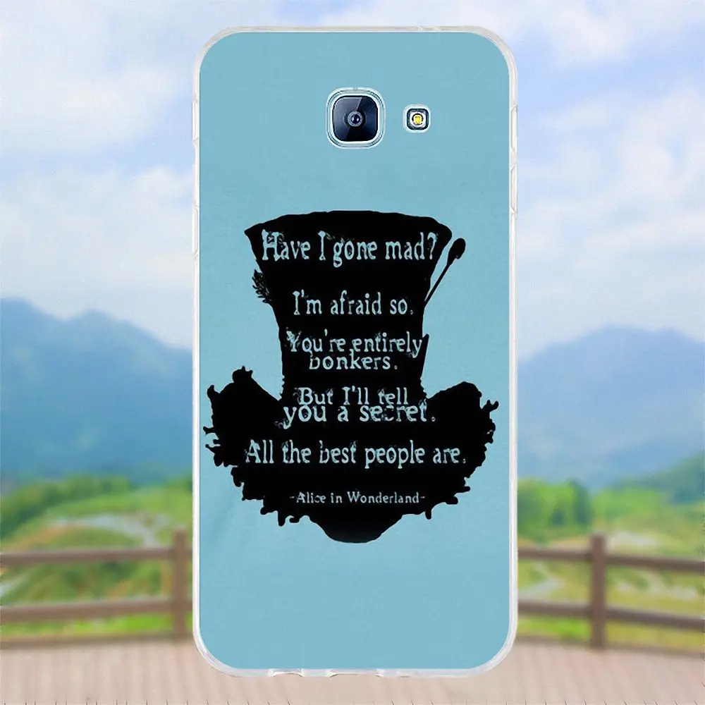 Vvcqod Безумный Шляпник для samsung Galaxy A3 A5 A7 J1 J2 J3 J5 J7 2015 2016 2017 Мягкие TPU Книги по