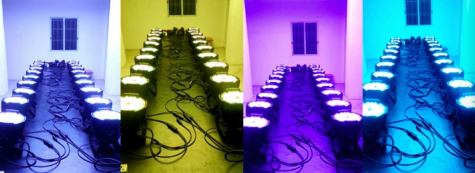 4pcs/lot RGB 3in1 LED par Light 54x3W Triple par64 rgb stage lights DMX hand in disco dj equipment | Лампы и освещение