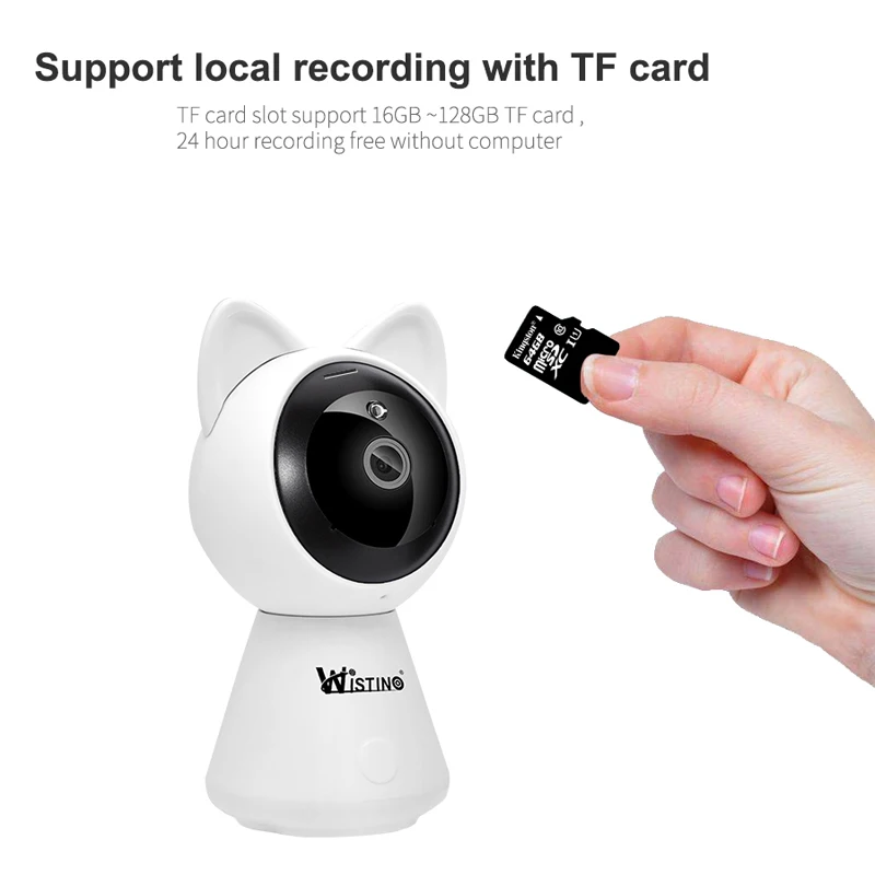 Вистино КЦТВ Беспроводная HD 720P IP камера PTZ Видео детский монитор Wifi Умный дом Наблюдение Безопасность Ночное видение