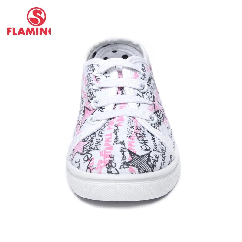 Новинка 2017 года весенне осенние кроссовки с фламинго для девочек модная детская