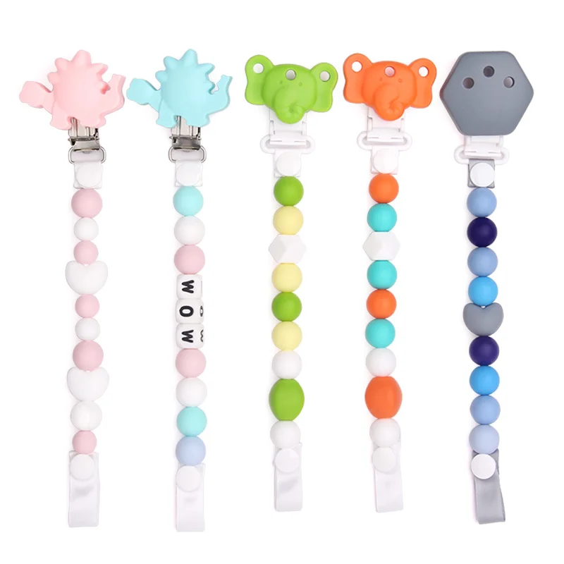 Chengkai 10 шт. BPA бесплатно силиконовые Медвежонок клипсы DIY детские соски Chupetero цепь