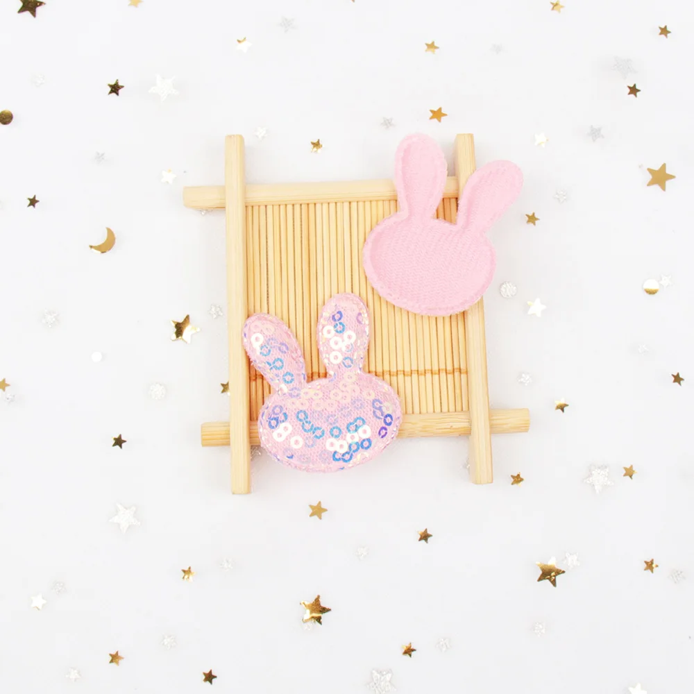 rabbit Болотные блестки патчи красочные аксессуары для животных DIY Одежда Швейные материалы ручной работы украшения бантами для волос 10 шт - Цвет: rabbit