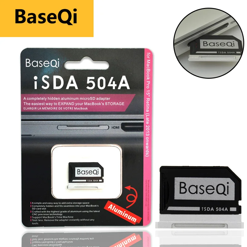 Оригинальный алюминиевый мини привод BaseQi адаптер карты Micro SD картридер невидимый