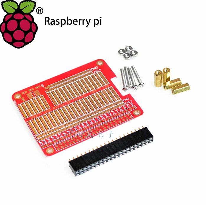 DIY Proto HAT Shield for Raspberry Pi 3 and 2 Model B / B+ A+ ( Red) |