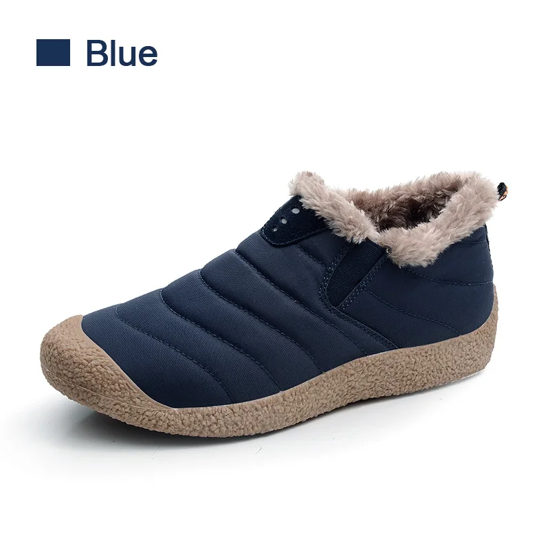 S1549 Blue SUROM/Мужская зимняя повседневная обувь из натуральной кожи; теплые непромокаемые туфли из дышащего плюша; Мужская Уличная теплая обувь; zapatos de hombre - Цвет: S1549 Blue
