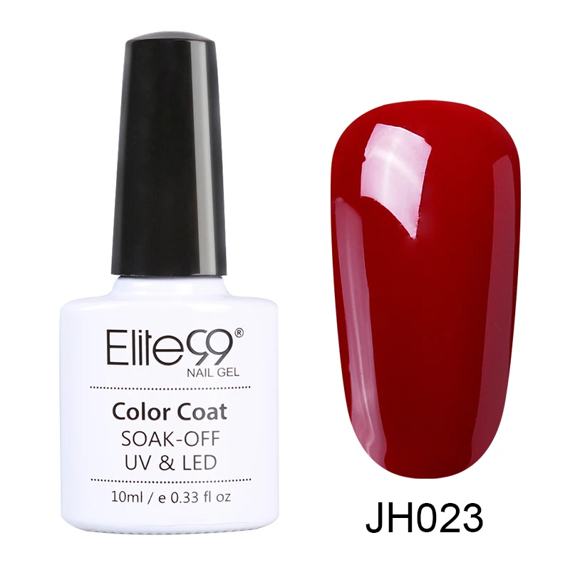 JH023 Elite99, серия винно-красного цвета, 10 мл, Гель-лак для ногтей, цветной лак, Полупостоянный Гель-лак для ногтей, замачиваемый, УФ светодиодный, Гель-лак - Цвет: JH023