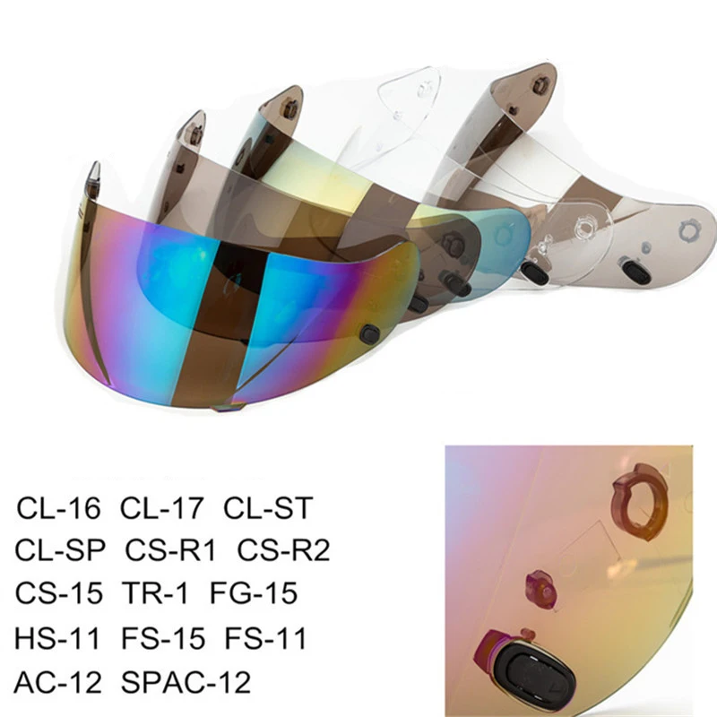 Flip Up motorcycle helmet visor suitable for CL-16 CL-17 CL-ST CL-SP CS-R1 CS-R2 Open Face Helmet Visor With Lock | Автомобили и