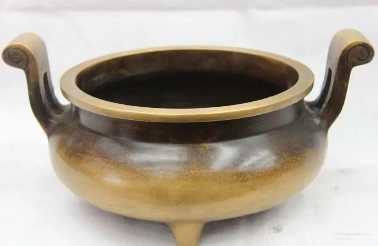 8-дюймовая китайская медная двухконтурная курильница из чистой бронзы 3 фута | Дом