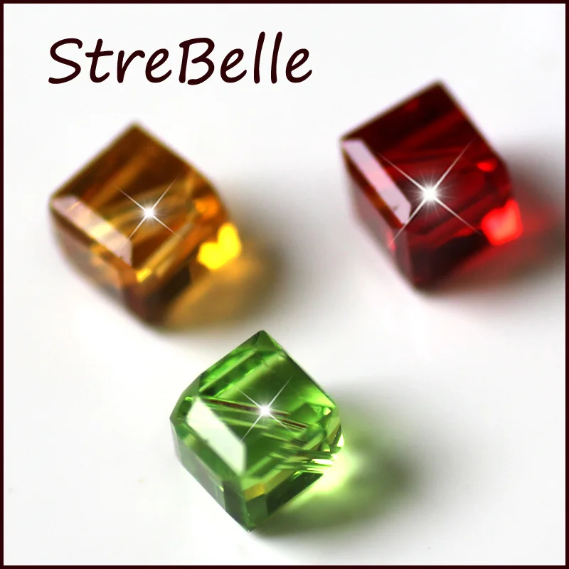 StreBelle 100 шт./пакет 6x6 мм 2020 Новые поступления крест отверстие AAA Стеклянные