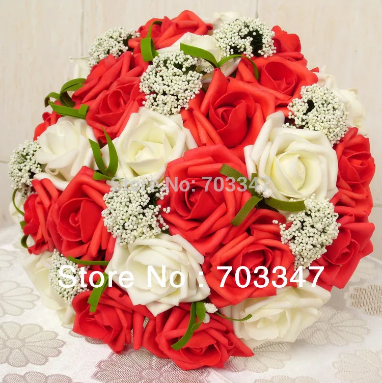 Горячая Распродажа! Бесплатная доставка EMS! (8 шт./лот) Красивый букет невесты