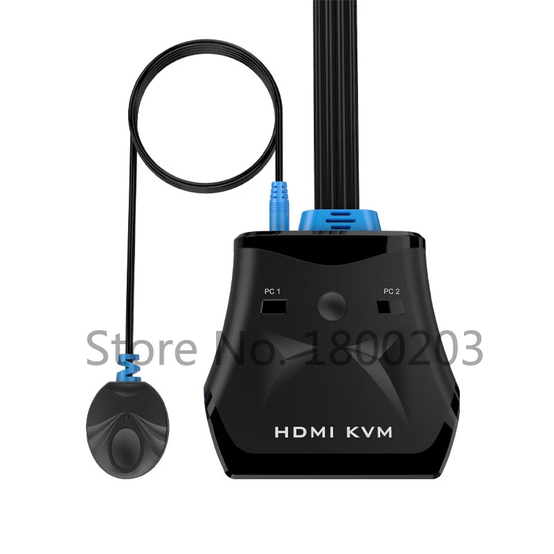 MT Viki 2 порта HDMI USB KVM переключатель ручная кнопка с проводным дистанционным