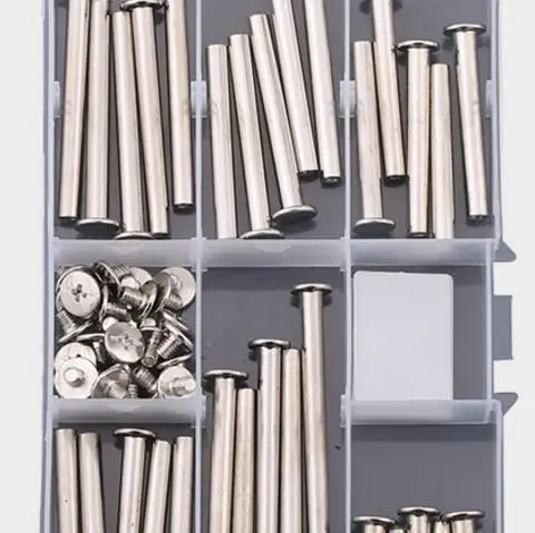 30 шт. Никель/Медь покрытием Чикаго Винты Ассортимент Наборы оснастки заклепки