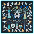 Женский шелковый шарф с принтом глаза монстров, 60 х60 см