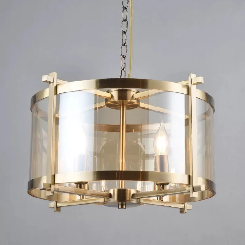 Винтажная ресторанная Подвесная лампа на цепочке 4 лампочки для гостиной