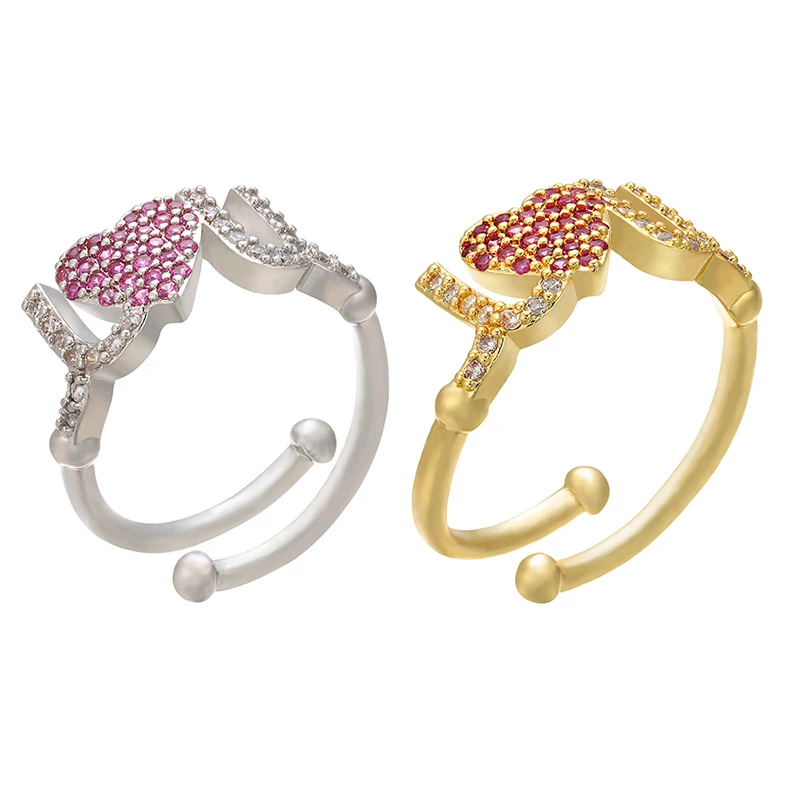 ZHUKOU 21x22 мм латунные кубические циркониевые хрустальные кольца для женщин кольцо