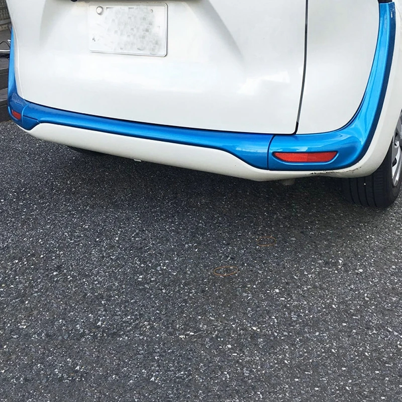 3 шт. для Toyota Sienta второго поколения XP170 ABS Хромированная накладка на задний бампер, автозапчасти, Стайлинг автомобиля
