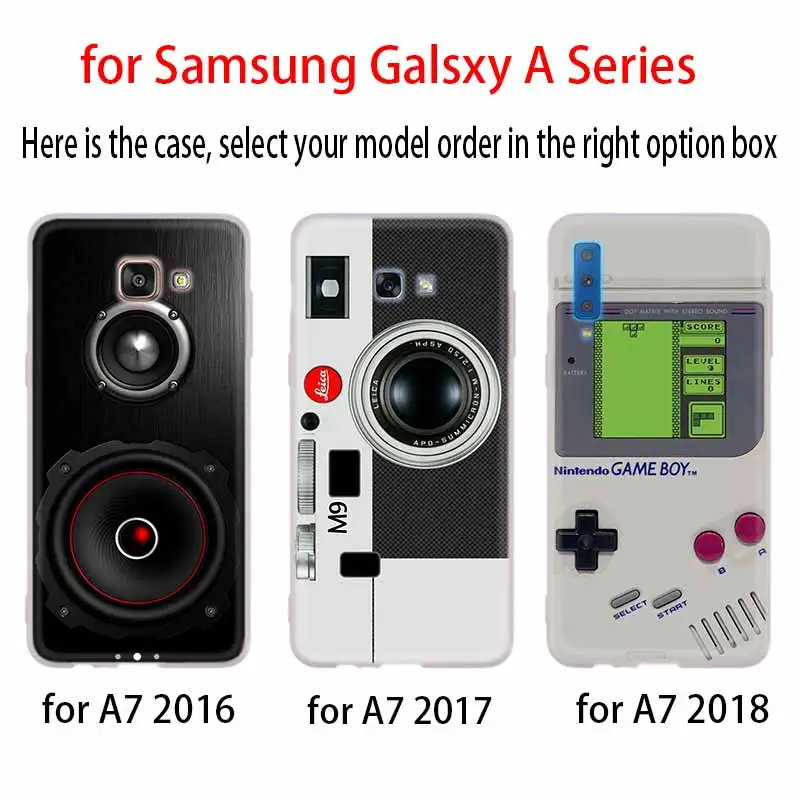 3D винтажная пленка камера Чехол Gameboy для Samsung Galaxy A8 A6 Plus A9 A5 A3 A7 2018 2017 2016 A50 A30 A40 A70 A10 A2