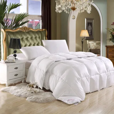 Высококачественное Брендовое зимнее стеганое одеяло на белом утином