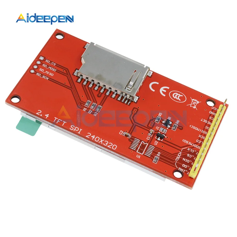 2 4 дюйма 240x320 SPI TFT LCD модуль последовательного порта 3 V 5V PCB адаптер Micro SD карта ILI9341