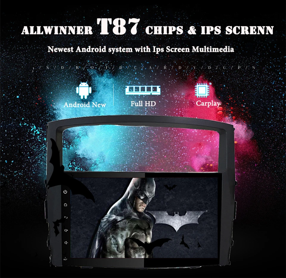 9 дюймов 4+ 64 ГБ Android 9,1 автомобильный dvd gps навигация для Mitsubishi Pajero 2006-2011 Мультимедиа Радио dvd головное устройство Carplay система