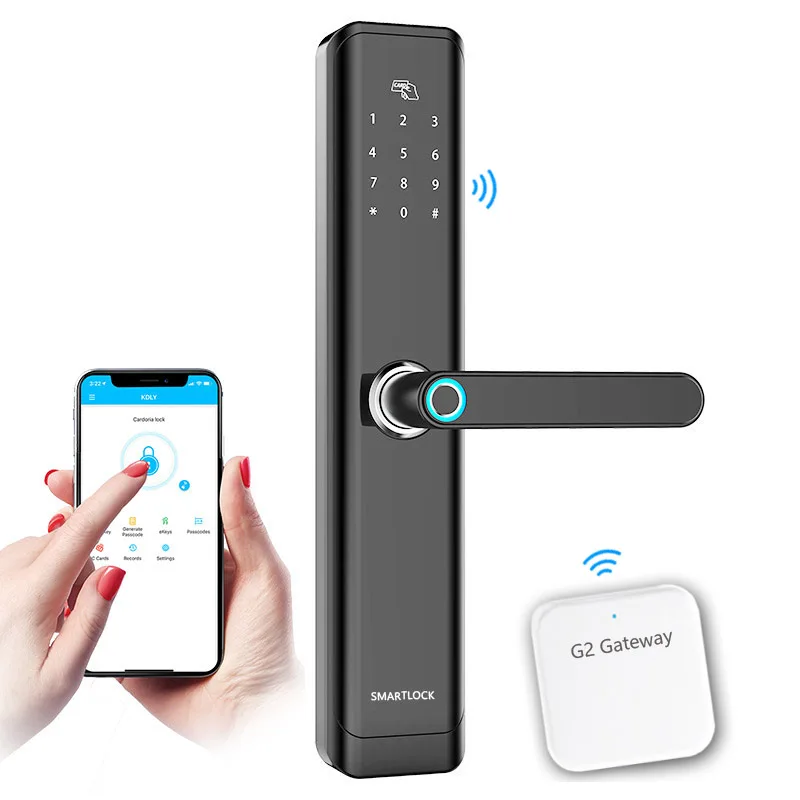 Биометрический смарт замок отпечатков пальцев Bluetooth Wifi шлюз приложение дверной