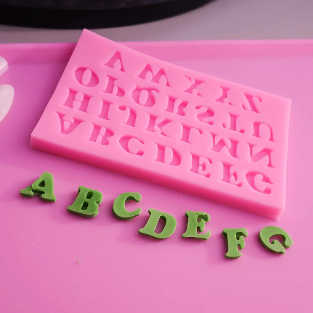Лучший DIY силиконовые письмо пресс форма для торта коврик Fondant (сахарная)