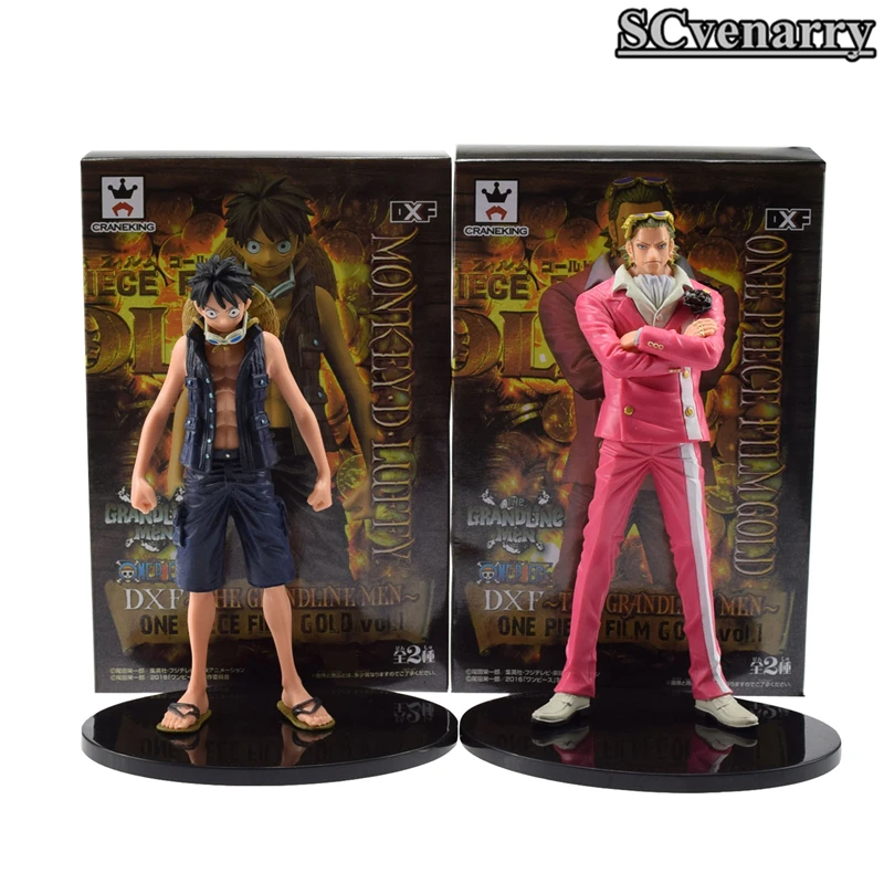 Цельная пленка Gold Ver. Luffy & Gild Tesoro фигурки позолоченный Золотой Король кукла ПВХ