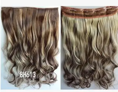 33J # JOY& BEAUTY синтетические волосы длинные волнистые волосы на заколках для наращивания термостойкие волосы 24 дюйма 130 г женские шиньоны - Цвет: 33J #