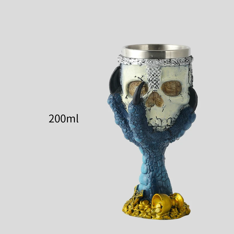 Hawk Claw Skull Креативная 3D чаша для коктейля, бокал для вина из нержавеющей стали, внутренняя Игра престолов, дракон, бар, вечерние чашки для украшения дома, пивная кружка - Цвет: Hawk Claw Skull